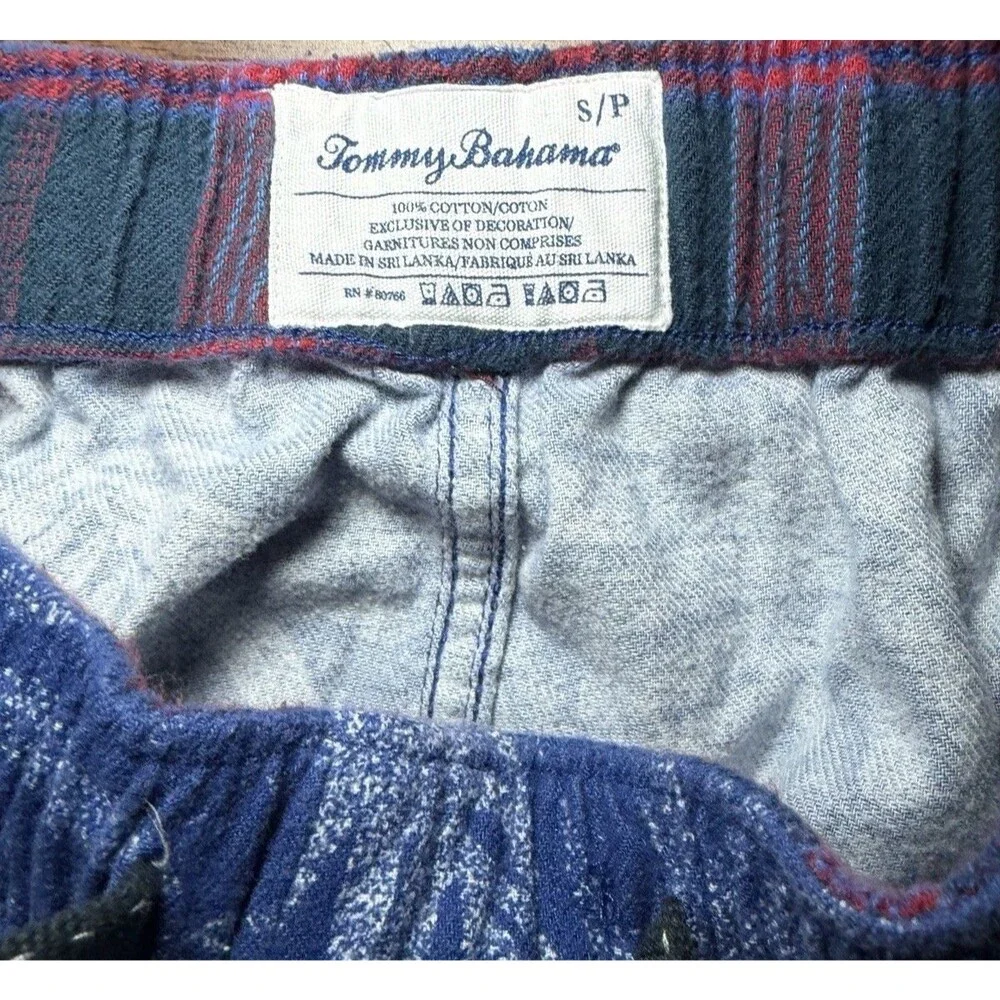 Tommy Bahama Blue Flannel‎ Pajama Pants Men's Small